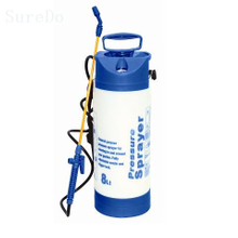 8 Liter Hand Pump Pressure Sprayer Car Washer in Blue And White
