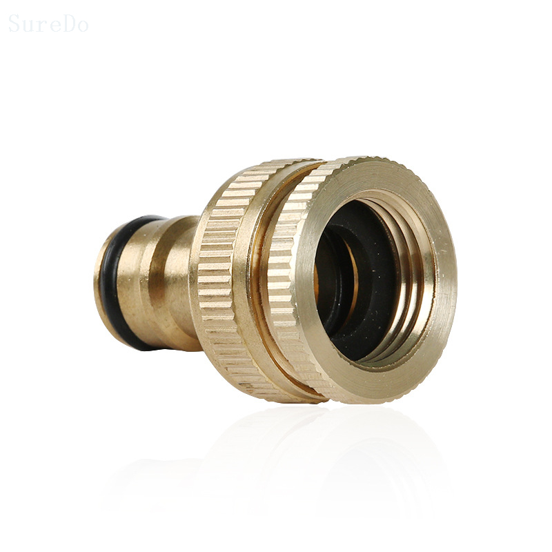1/2-inch to 3/4-inch Female Threaded Faucet Tap Adapter Hose Quick Connector